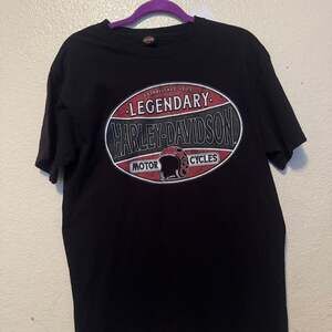 Legendary Harley Davidson T-Shirt Large Black Four Corners Farmington Nm